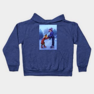 Learning to Ice Skate Kids Hoodie